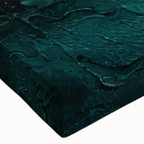 Close-up of a stretched canvas featuring an abstract strokes and lines design in vibrant colors, ideal for modern home decor and artistic interior styling.