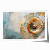 Abstract wall art print showcasing vibrant strokes and lines in bold colors, perfect for modern home decor. This rolled design features a contemporary aesthetic that enhances any interior space.