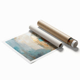 Abstract strokes and lines create a modern art design in this rolled wall art print, featuring vibrant colors and dynamic patterns, perfect for stylish home decor.