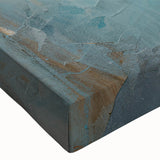 Close-up of abstract strokes and lines design on stretched canvas wall art, showcasing vibrant colors and intricate patterns, perfect for modern home decor.