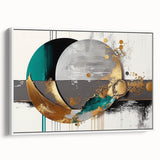 Abstract strokes and lines design framed wall art in white, showcasing a modern aesthetic with a textured canvas. Ideal for contemporary home decor.