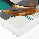 Abstract strokes and lines design in vibrant colors on rolled canvas, perfect for modern decor, showcasing artistic flair and contemporary style.