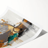 Abstract wall art print featuring dynamic strokes and lines in vibrant colors, showcasing a modern artistic design suitable for contemporary home decor. Perfect for adding a splash of creativity to any space.