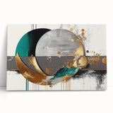 Abstract canvas wall art showcasing dynamic strokes and lines in vibrant colors, perfect for modern decor. This design adds a contemporary touch to any space.