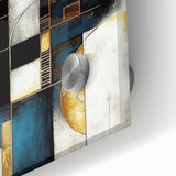 Close-up of an abstract strokes and lines design on acrylic glass, showcasing a vibrant blend of colors and unique textures in modern wall art decor, perfect for contemporary interiors.