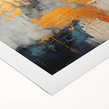 Colorful abstract strokes and lines in a modern design on rolled canvas, ideal for home decor or art collection, showcasing vibrant hues and dynamic patterns.