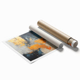 Abstract wall art print showcasing vibrant strokes and lines in bold colors, perfect for modern decor. Ideal for adding a pop of creativity to any room.