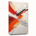 Abstract wall art featuring vibrant strokes and lines in a contemporary design, displayed in a sleek acrylic frame, highlighting its modern aesthetic and artistic flair.
