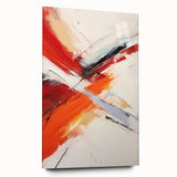 Abstract wall art design featuring colorful strokes and lines on acrylic glass, showcasing a modern aesthetic for contemporary home decor. Ideal for enhancing interior spaces with vibrant hues and artistic flair.