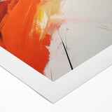 Rolled canvas art showcasing an abstract design with colorful strokes and lines, ideal for modern home decor, packaged securely for delivery.