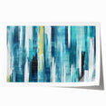 Abstract wall art print showcasing vibrant strokes and lines in rich blues, reds, and yellows, perfect for modern home decor or artistic spaces.