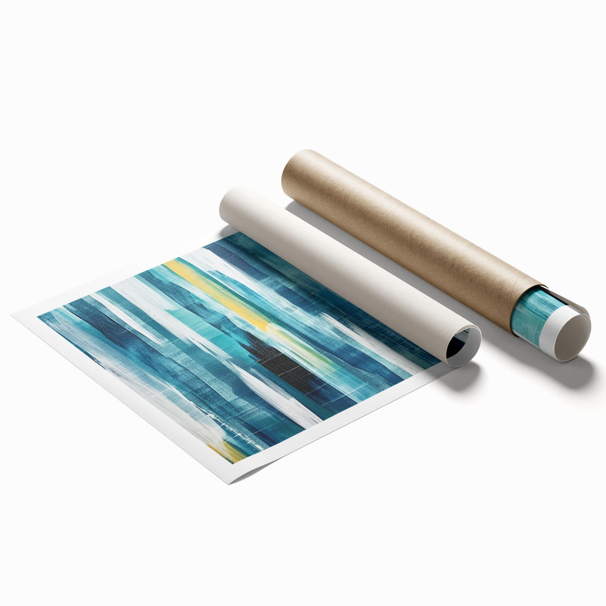 Abstract strokes and lines design wall art print featuring vibrant colors and dynamic patterns, perfect for modern home decor and artistic spaces.