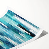 Abstract wall art print showcasing a vibrant composition of colorful strokes and lines, ideal for modern home decor, enhancing any living space or office.