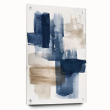 Abstract strokes and lines design wall art collection showcasing vibrant colors and dynamic patterns, displayed in an acrylic glass frame with pins for a modern aesthetic.