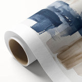 Abstract wall art featuring dynamic strokes and lines in vibrant colors, ideal for modern decor. This rolled canvas design adds a contemporary touch to any space.