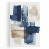 Abstract wall art featuring vibrant strokes and lines in a modern design, printed on stretched canvas, perfect for contemporary home decor.