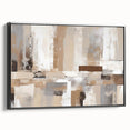 Framed abstract wall art featuring dynamic strokes and lines in a modern design, presented in a sleek black frame, ideal for contemporary home decor.