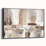Framed abstract wall art featuring dynamic strokes and lines in a modern design, presented in a sleek black frame, ideal for contemporary home decor.