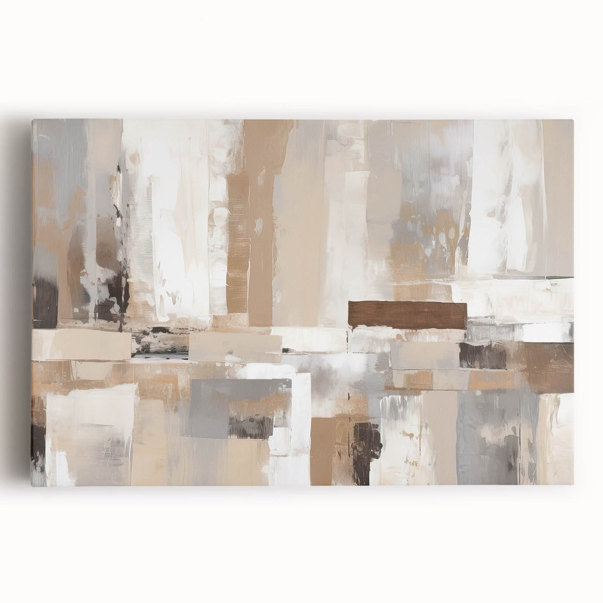 Abstract canvas wall art featuring vibrant strokes and dynamic lines in shades of blue, yellow, and red, creating a modern artistic expression ideal for contemporary decor.