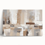 Abstract canvas artwork showcasing vibrant strokes and lines in shades of blue, orange, and yellow, ideal for modern home decor and artistic expression.