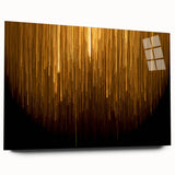 Abstract wall art featuring vibrant strokes and lines in a contemporary design, displayed in an acrylic glass frame, showcasing a modern aesthetic for home decor.