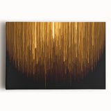 Stretched canvas wall art featuring a vibrant abstract design with colorful strokes and lines, ideal for modern home decor, showcasing intricate patterns and textures.