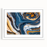 Abstract wall art featuring a collection of colorful strokes and lines in a modern design, framed with a white mat, ideal for contemporary home decor.