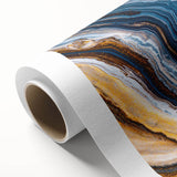 Abstract wall art featuring dynamic strokes and lines in vibrant colors, designed for modern decor, showcasing a unique artistic expression on rolled canvas.