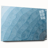 Abstract wall art featuring colorful strokes and lines displayed in a modern acrylic frame, showcasing vibrant colors and dynamic patterns, ideal for contemporary decor.