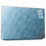 Abstract design featuring colorful strokes and lines on acrylic glass, highlighting a modern aesthetic ideal for contemporary home decor, viewed from the side.