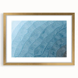 Abstract strokes and lines art print framed with a gold mat, showcasing a modern design suitable for contemporary home decor, highlighting elegant color contrasts and artistic texture.