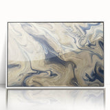 Framed wall art featuring an abstract design of colorful strokes and lines, set against a white background, perfect for modern home decor. The piece adds a vibrant touch to any room, creating a contemporary atmosphere with its unique artistic flair.