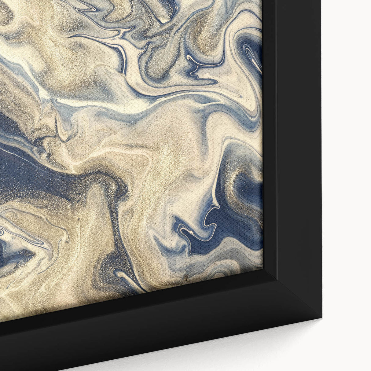 Close-up of an abstract strokes and lines design in a framed canvas wall art piece, showcasing vibrant colors and intricate patterns ideal for modern home decor. This artwork adds a contemporary touch to any living space, enhancing aesthetic appeal.