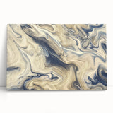 Abstract wall art featuring vibrant strokes and lines in shades of blue, orange, and yellow, designed for modern decor. Perfect for enhancing living spaces.