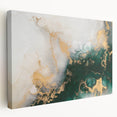Stretched canvas art piece showcasing an abstract design of colorful strokes and lines, perfect for modern decor, displayed in a side view to highlight its vibrant texture and depth.