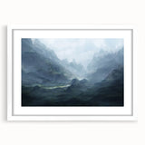 Abstract strokes and lines design wall art in a white frame with matting, showcasing a modern aesthetic ideal for contemporary home decor.