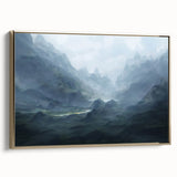 Framed canvas artwork showcasing an abstract strokes and lines design in gold, featuring elegant, modern aesthetics perfect for contemporary home decor.