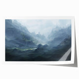 Abstract wall art print featuring vibrant strokes and lines in bold colors, showcasing a modern design ideal for contemporary decor. The rolled print is perfect for framing and enhancing interior spaces.