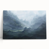 Abstract strokes and lines design on stretched canvas, showcasing vibrant hues of blue and orange. Perfect for modern decor, adding artistic flair to any wall.