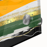 Close-up of an abstract strokes and lines design in vibrant colors, showcasing fluid shapes and textures, perfect for modern home decor or art collections.