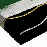 Close-up view of a stretched canvas featuring an abstract strokes and lines design, showcasing vibrant colors and intricate textures, ideal for modern decor.