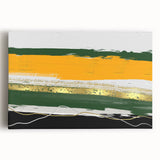Abstract canvas wall art featuring a vibrant composition of colorful strokes and lines, perfect for modern interior decor. This stretched design adds energy to any space.