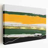 Abstract strokes and lines design on stretched canvas, showcasing vibrant colors and a modern aesthetic, ideal for contemporary home decor or art collections.