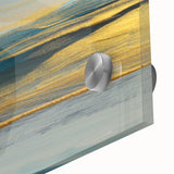 Close-up of an abstract strokes and lines design wall art piece, showcasing vibrant colors and intricate details, perfect for modern home decor.