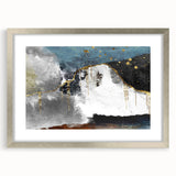 Abstract wall art featuring a silver-framed piece with intricate strokes and lines, showcasing a modern design that enhances any contemporary decor. Perfect for stylish interiors.