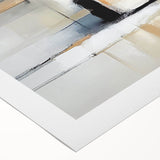 Abstract wall art featuring vibrant strokes and lines in a modern design, showcasing a colorful blend of blues, oranges, and yellows, perfect for contemporary decor.