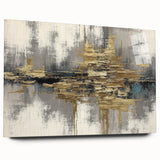 Abstract wall art featuring bold strokes and lines in a vibrant color palette, designed with acrylic glass for a sleek, modern look. Ideal for contemporary home decor.