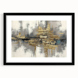 Abstract wall art featuring dynamic strokes and lines in a minimalist black frame, designed to enhance modern decor. Perfect for adding sophistication to any room.