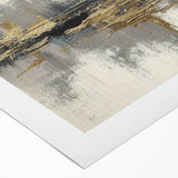 Abstract strokes and lines design on rolled canvas showcasing vibrant colors and dynamic patterns, perfect for modern home decor or art collection.