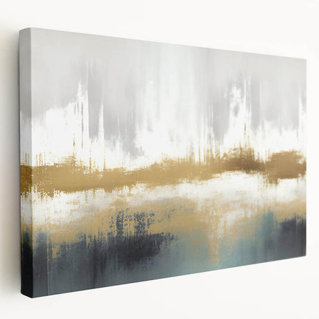 Abstract strokes and lines design on stretched canvas wall art, showcasing vibrant colors and dynamic patterns, ideal for modern home decor or art enthusiasts.